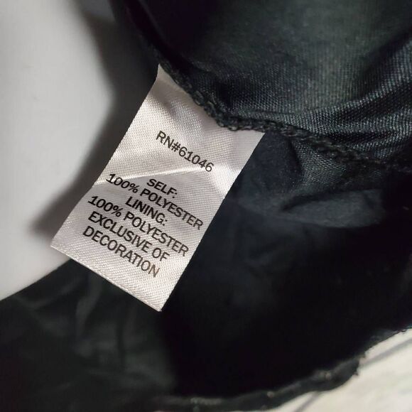 Vanity Women’s Black Strapless Crochet Overlay Dress w/ Belt Size M - Picture 3 of 6